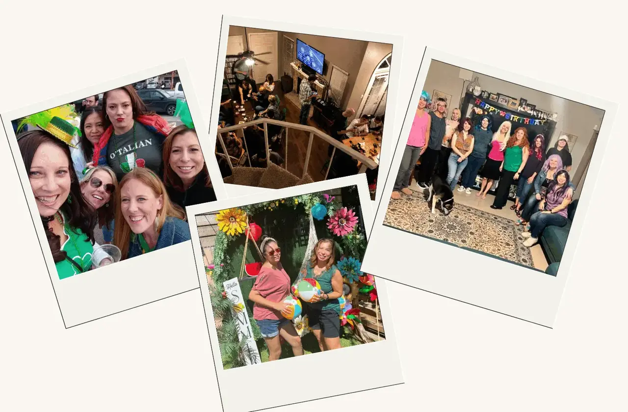 A collage of real celebrations planned with Olsen Colorcraft Co.