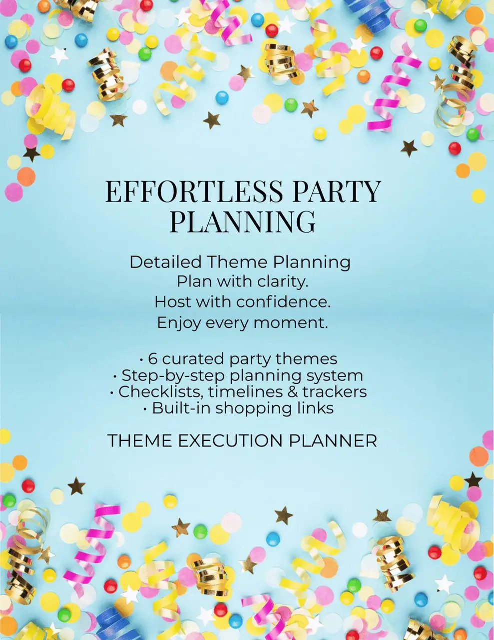 Effortless Party Planning — Theme Execution Planner