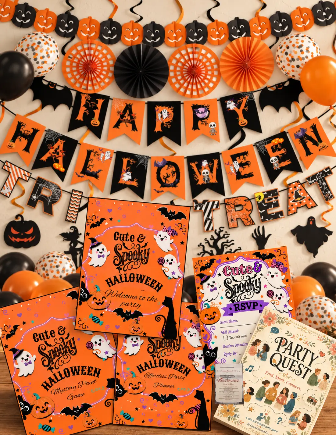 Cute and Spooky Halloween Ready-to-Celebrate party kit
