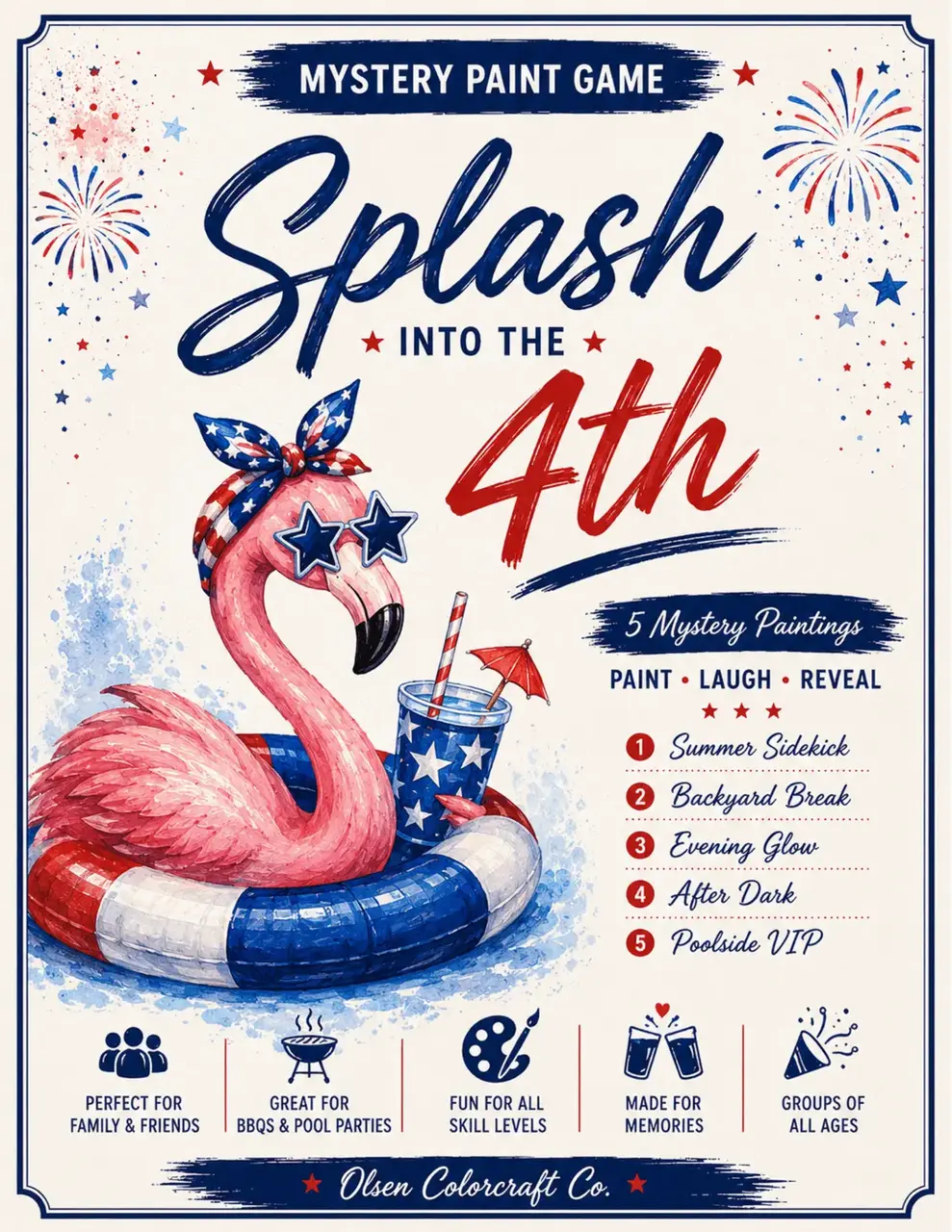 4th of July Mystery Paint Party Game