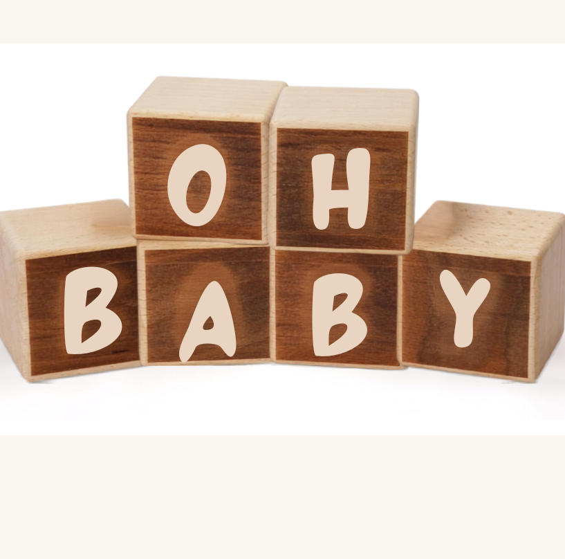 DIY wooden blocks baby shower game kit