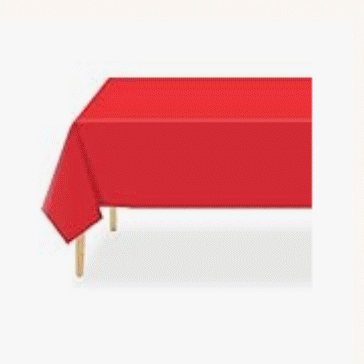Red gingham tablecloth