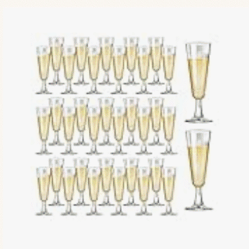 Disposable Champagne Flutes 40-Pack