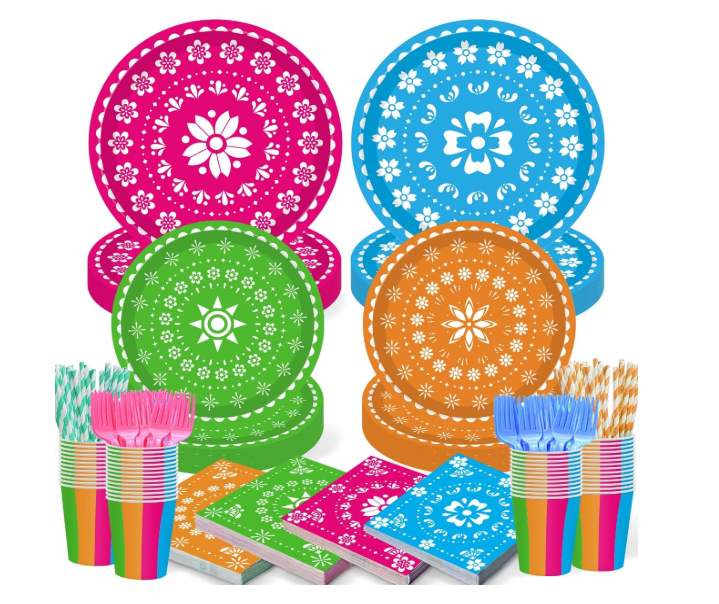 Fiesta plates and napkins