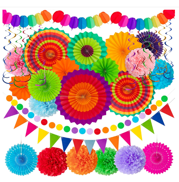 Colorful margarita glasses
