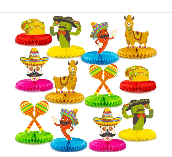 139Pcs Colorful Cinco de Mayo Balloon Kit with Papel Picado Banner