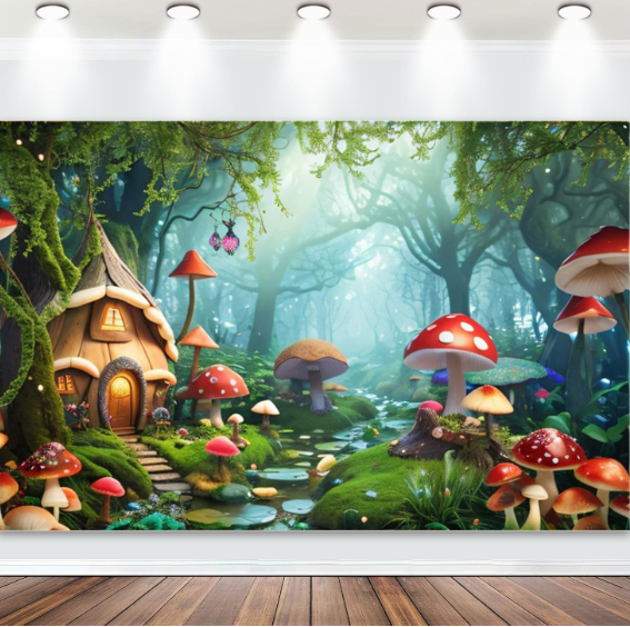 Enchanted forest backdrop