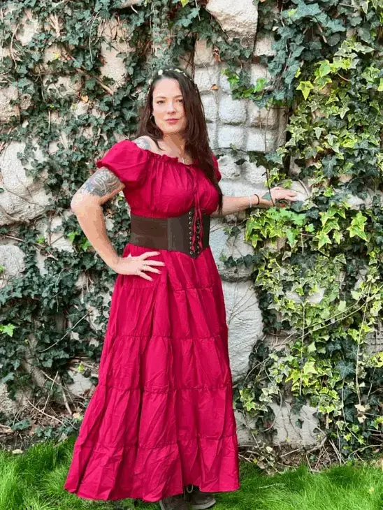 Real enchanted forest party — guests in fairy costumes at outdoor woodland dinner