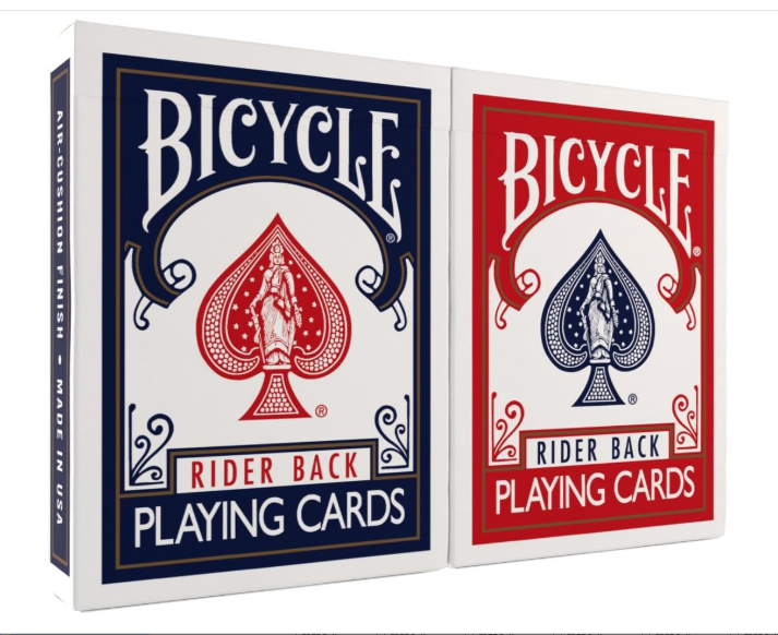 Bicycle Rider Back playing cards standard poker size red and blue 2-pack