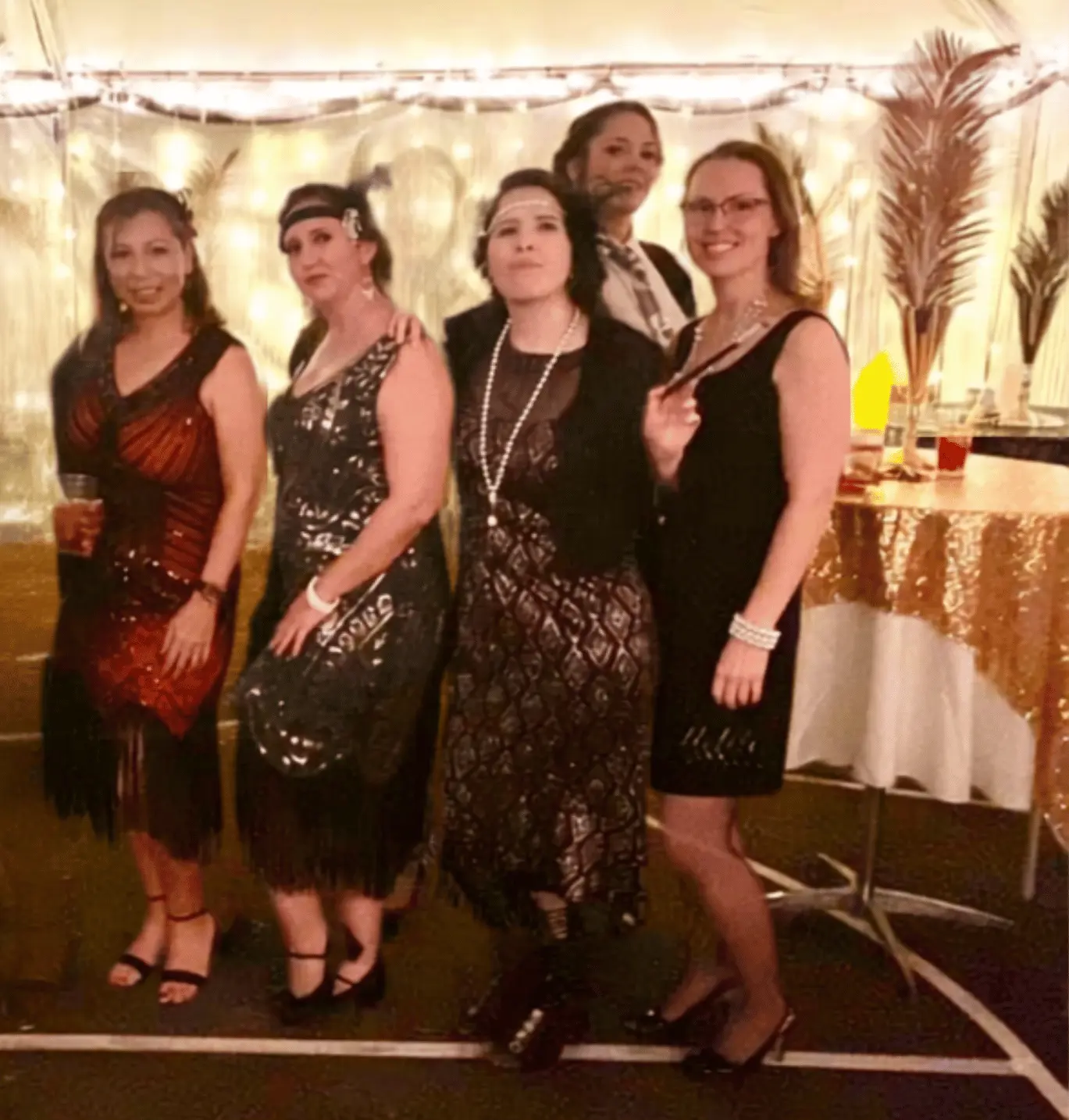 Real Gatsby party — women in flapper dresses