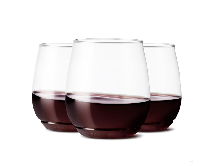 Plastic wine glasses