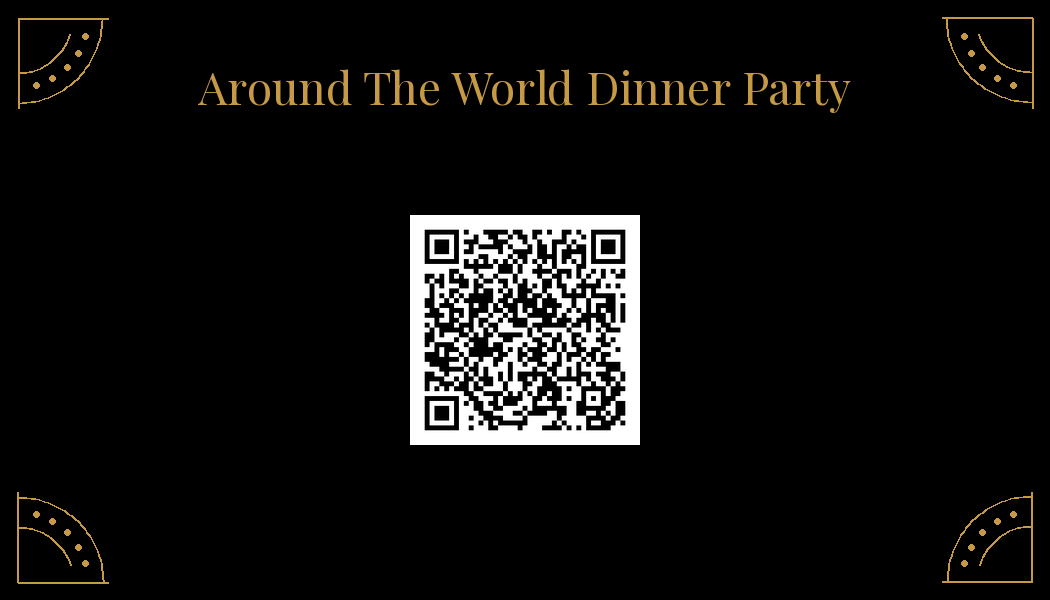 Scan for the Around the World Dinner Party Playlist
