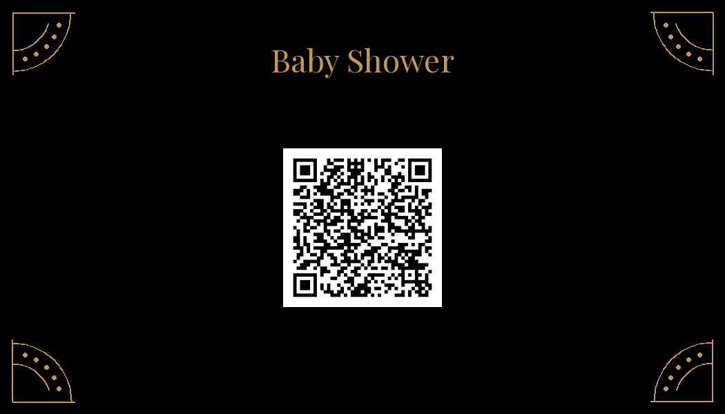 Scan for the Classic Gold & White Baby Shower Playlist