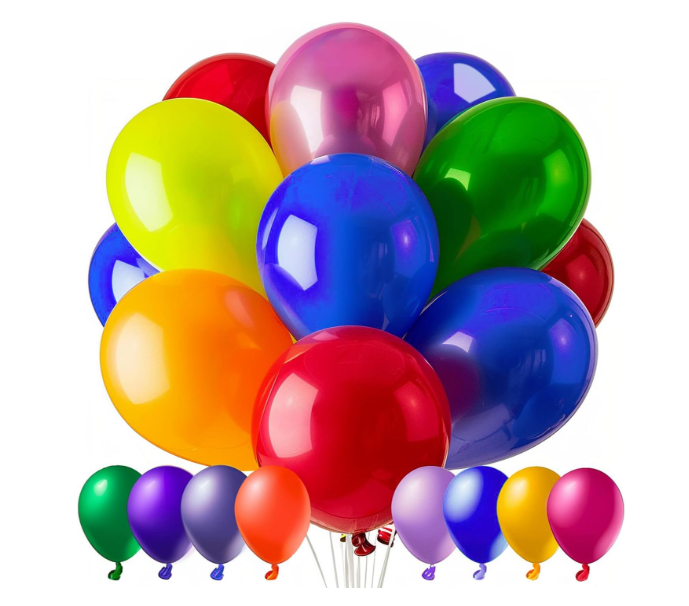 100 PCS Assorted Color Balloons 12 Inch