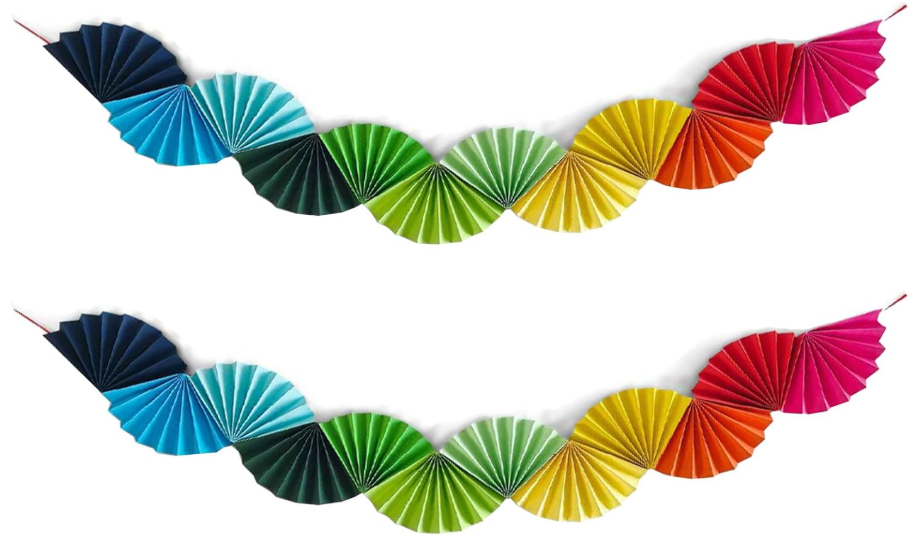 Rainbow Tassel Garland Banner 30 Pack