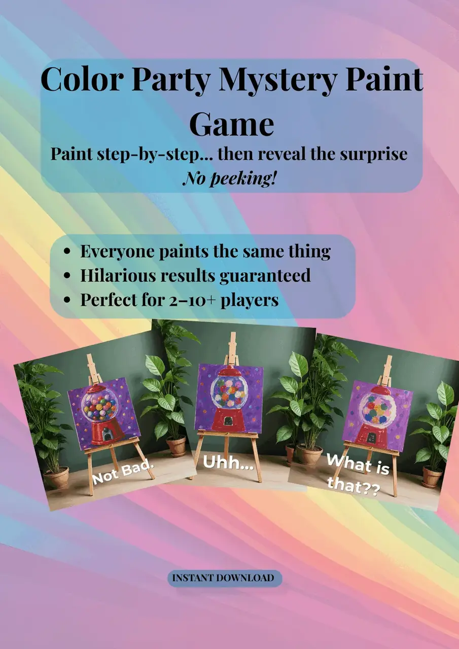 Mystery Paint Game — Instant Download