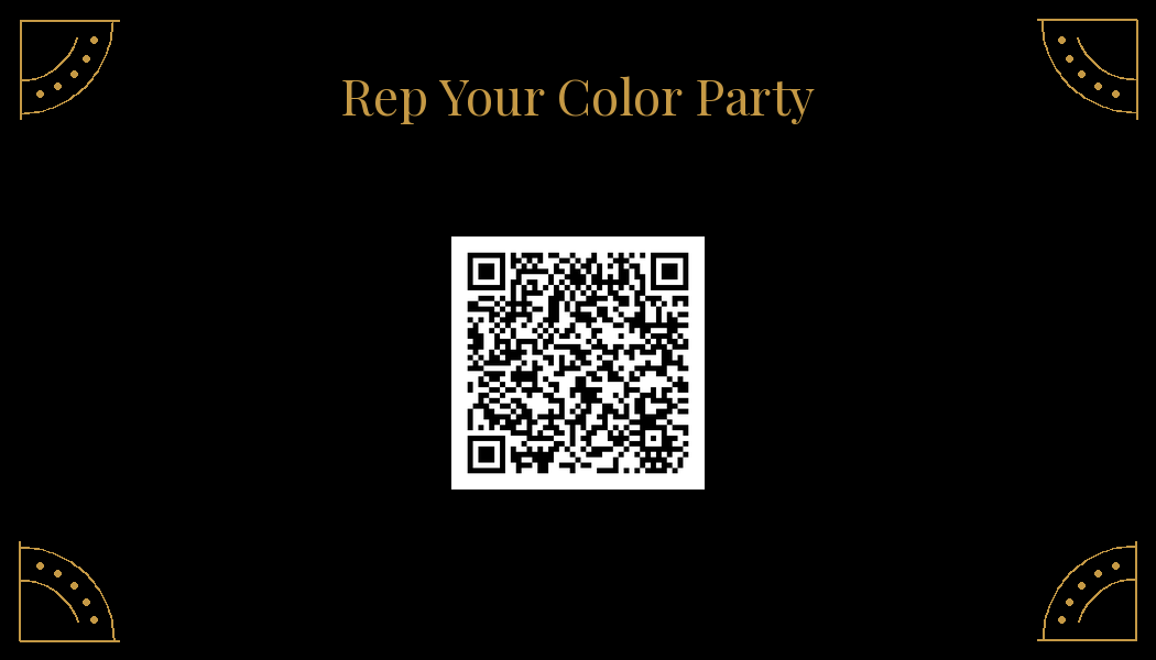 Scan for the Rep Your Color Party Playlist