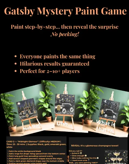 Gatsby Mystery Paint Game — Instant Download