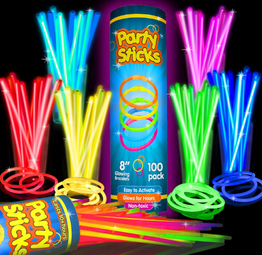 Glow sticks party favors