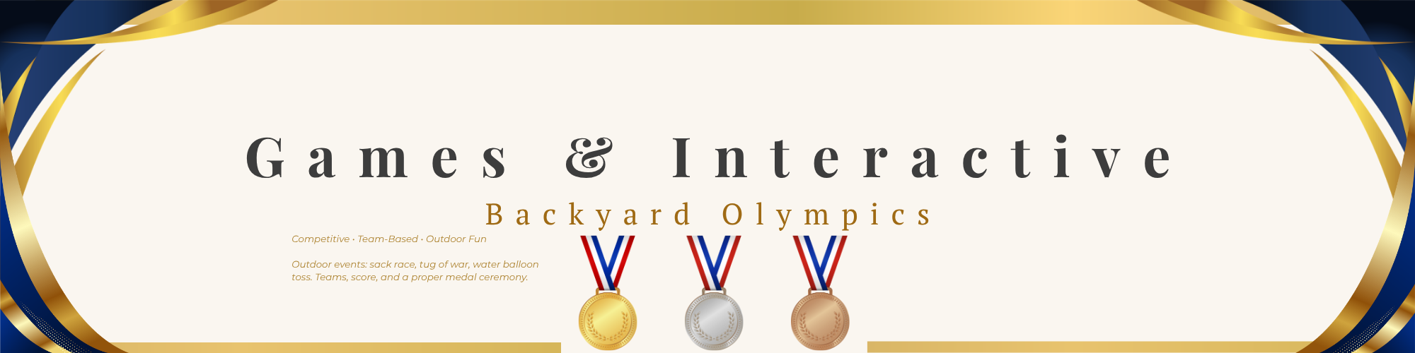Games & Interactive — Backyard Olympics Party