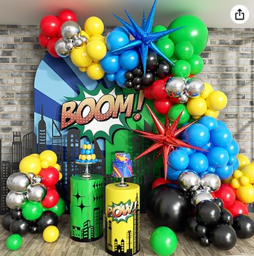Comic balloon arch garland kit