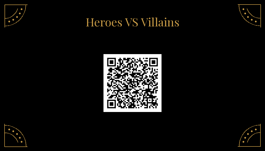 Scan for the Heroes vs. Villains Party Playlist
