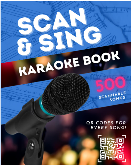 Scan and Sing Karaoke Book 500 scannable songs with QR codes