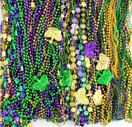 Mardi Gras beads necklaces assorted