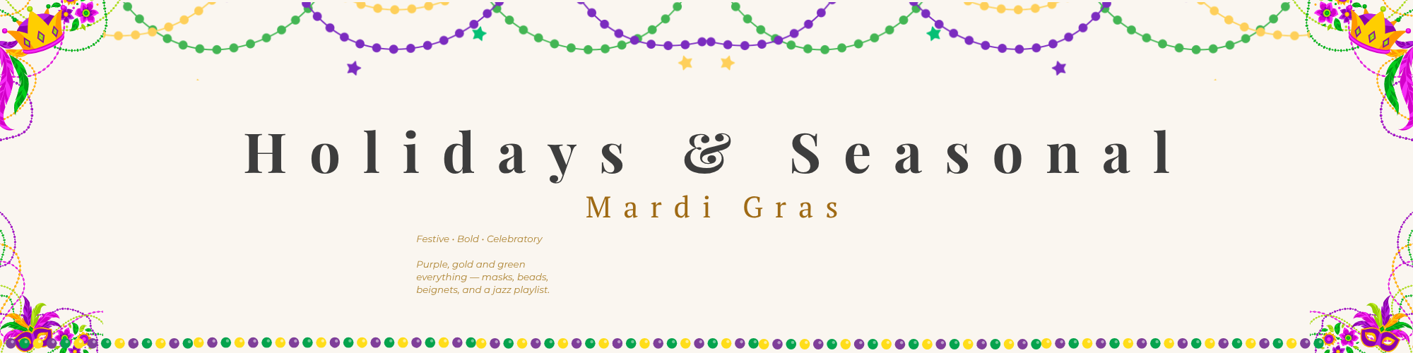 Holidays & Seasonal — Mardi Gras Party
