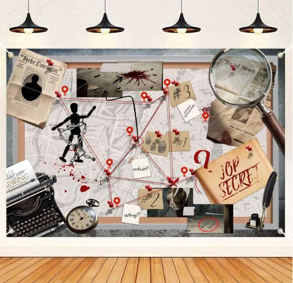 Detective crime scene backdrop