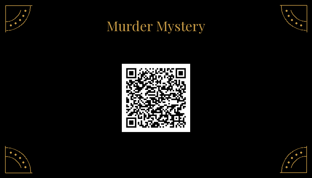 Scan for the Murder Mystery Dinner Party Playlist