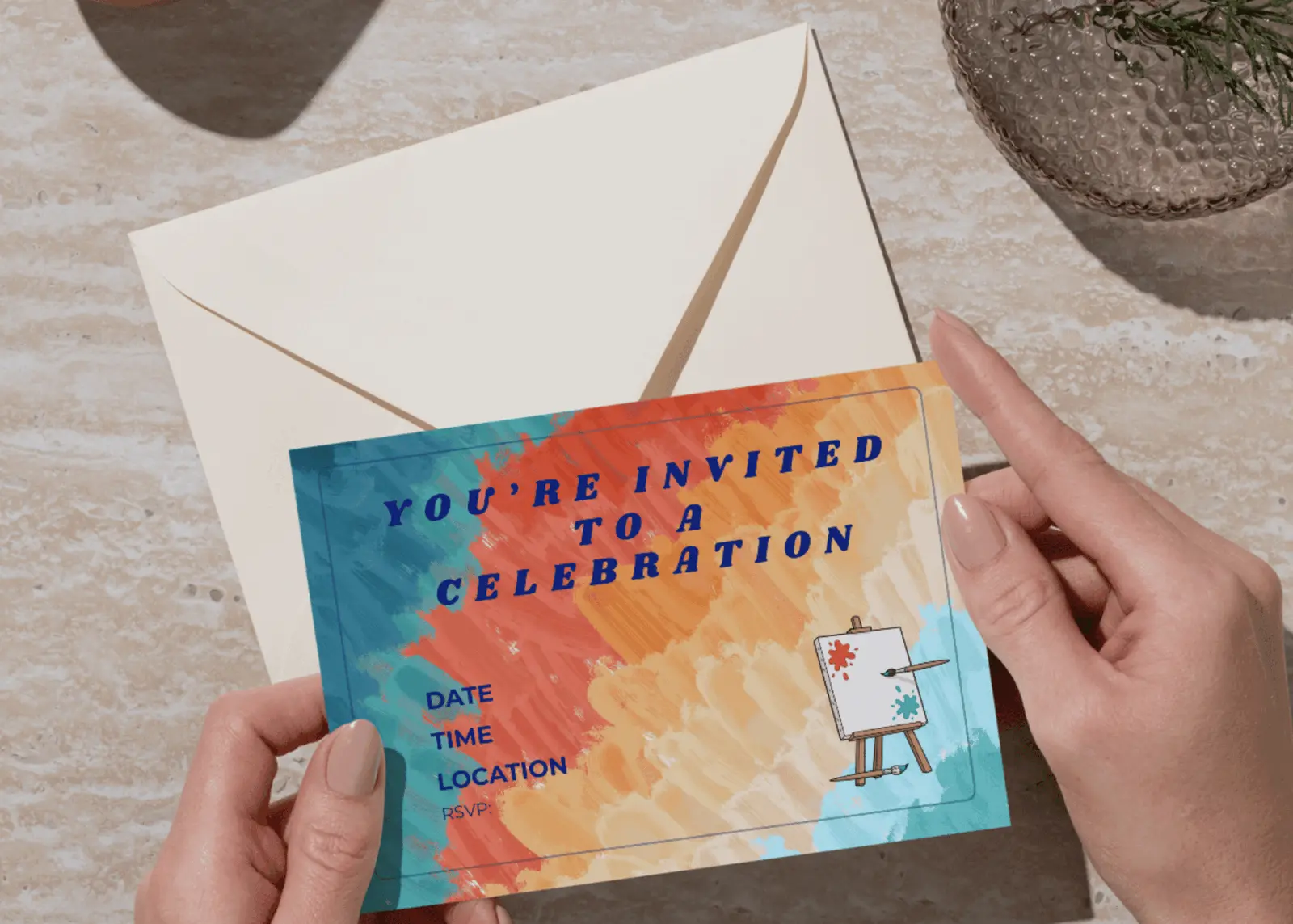 Paint & Sip Night Party Invitation — Creative theme design