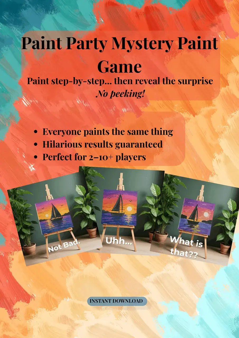 Mystery Paint Game — Instant Download