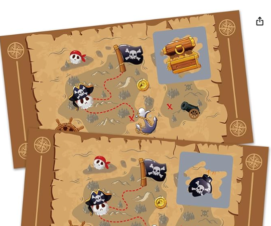 32-piece treasure map scratch off cards pirate party scratch lottery tickets baby shower