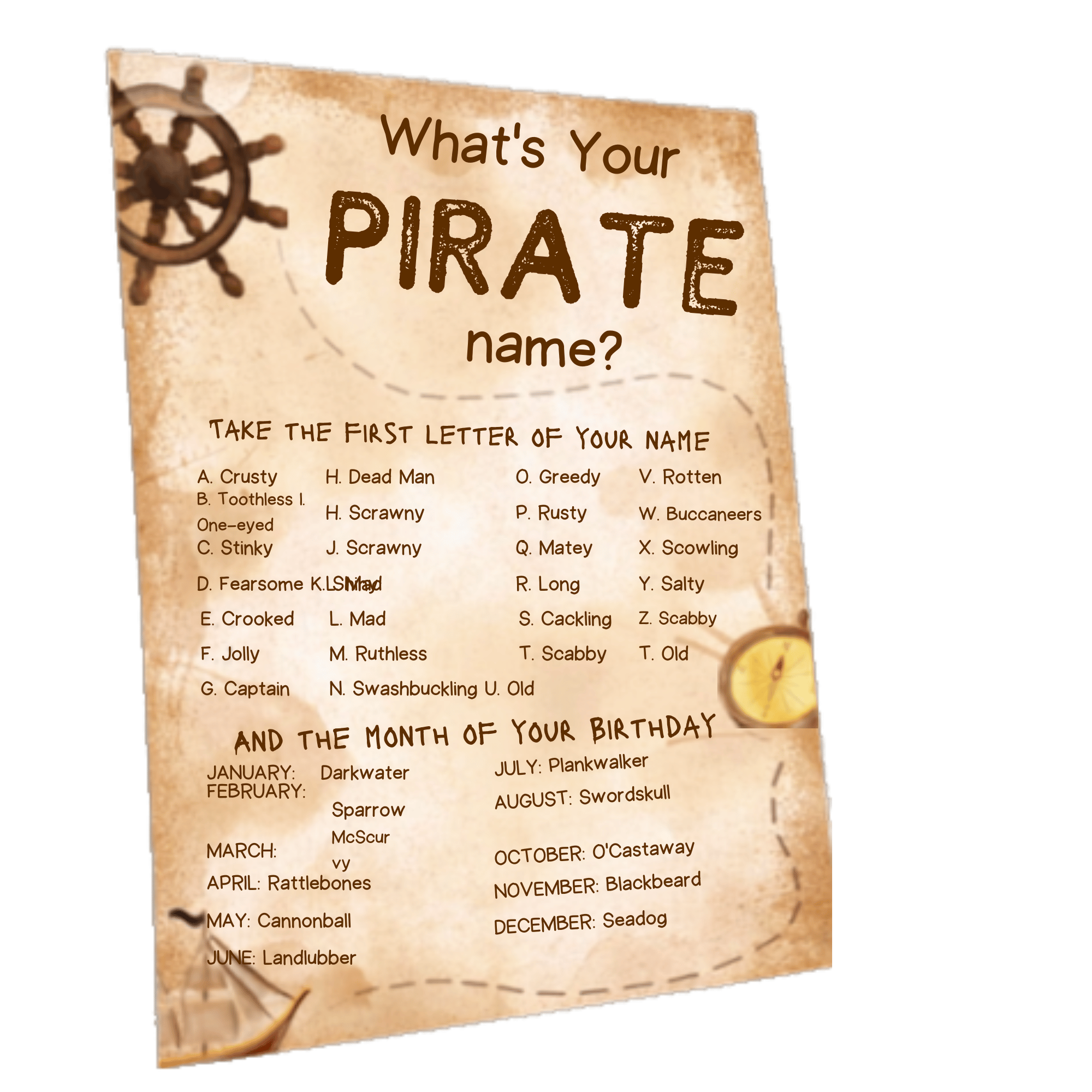 Pirate treasure hunt inspiration — vintage treasure map with dotted path and X marks the spot