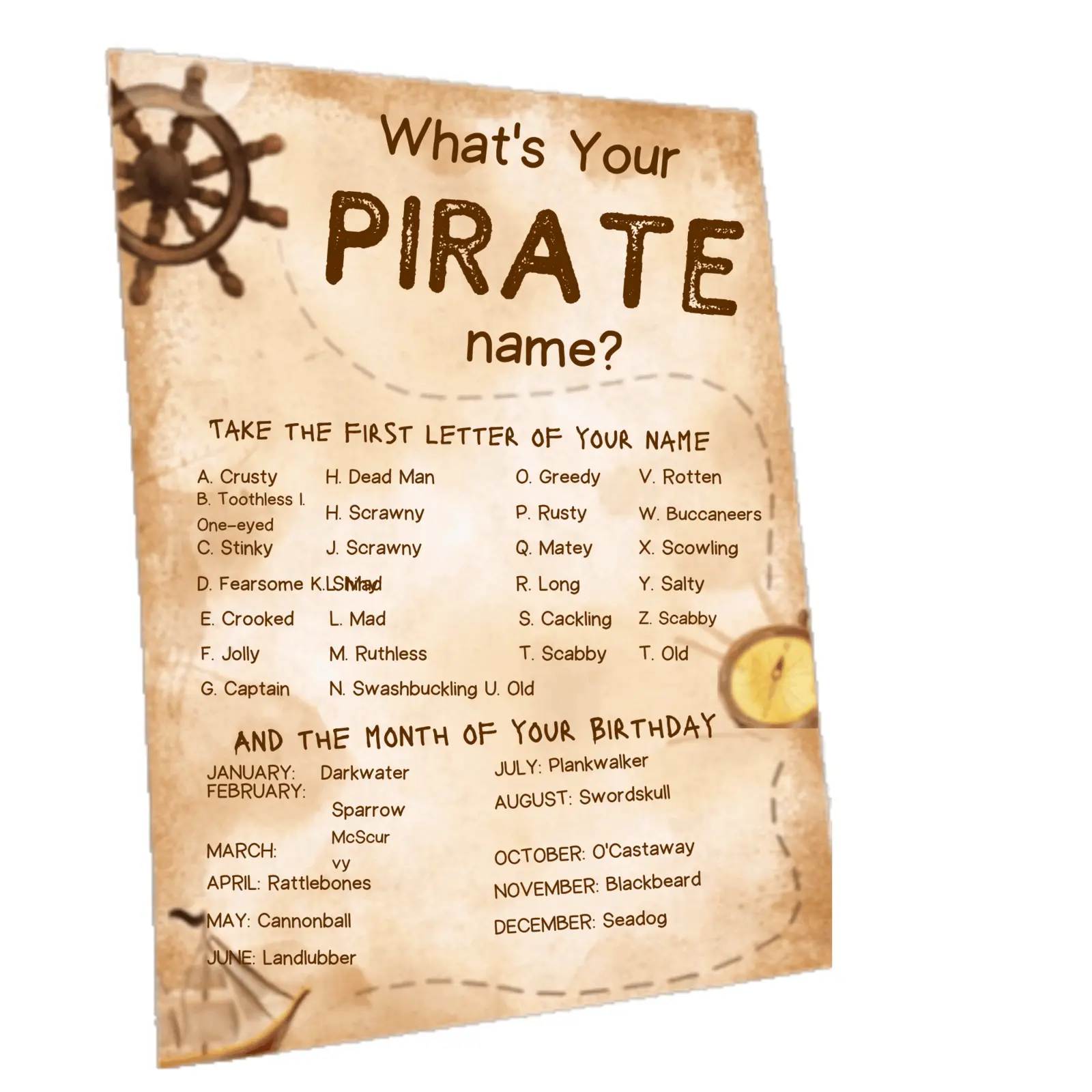 Pirate treasure hunt inspiration — vintage treasure map with dotted path and X marks the spot