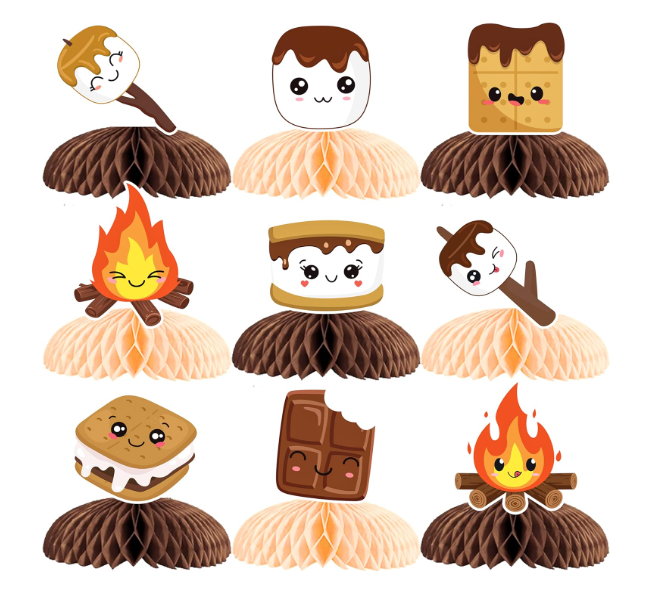 S'mores Honeycomb Centerpieces — Set of 12