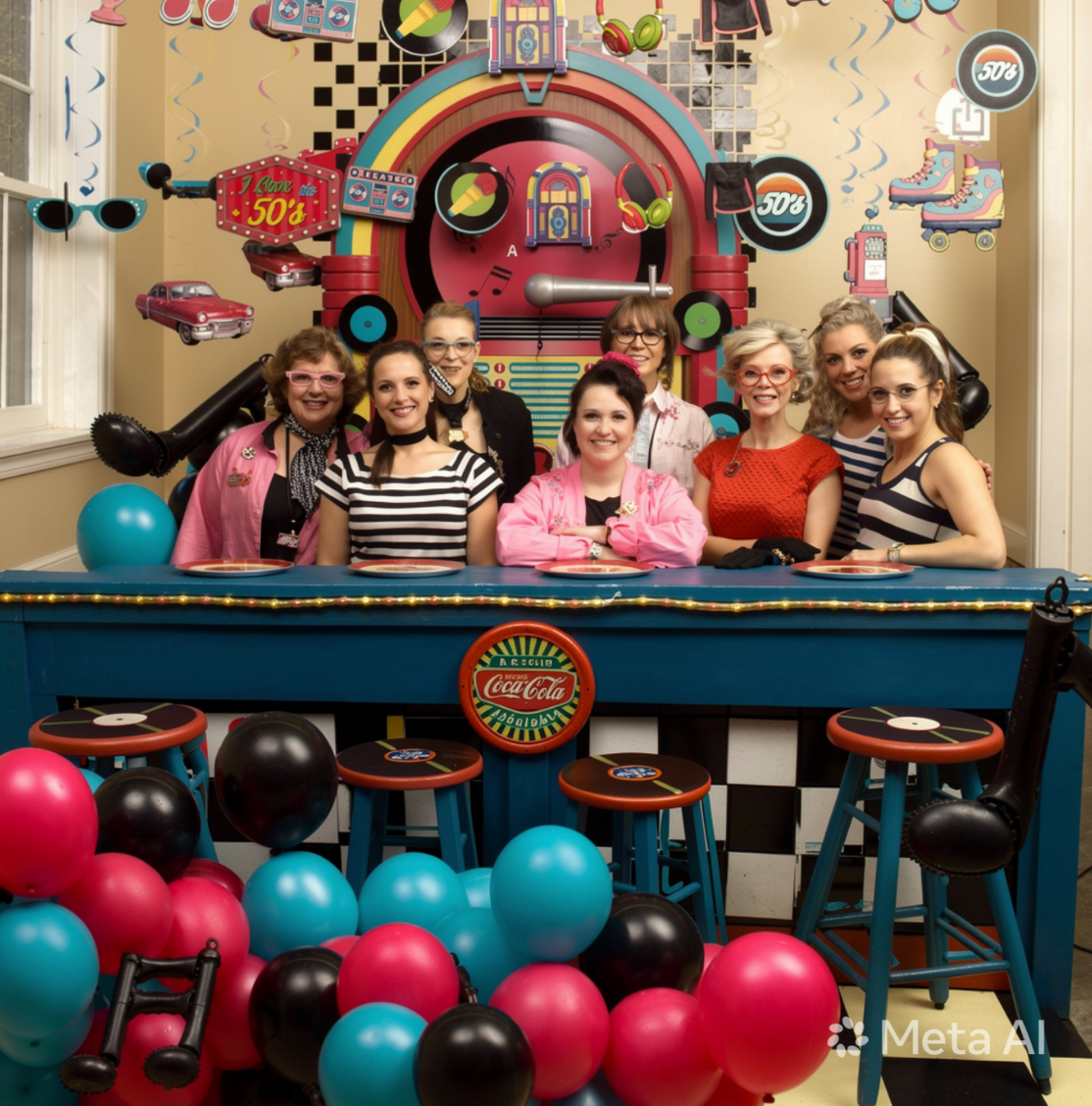 Sock Hop party — dancing at a 1950s themed event