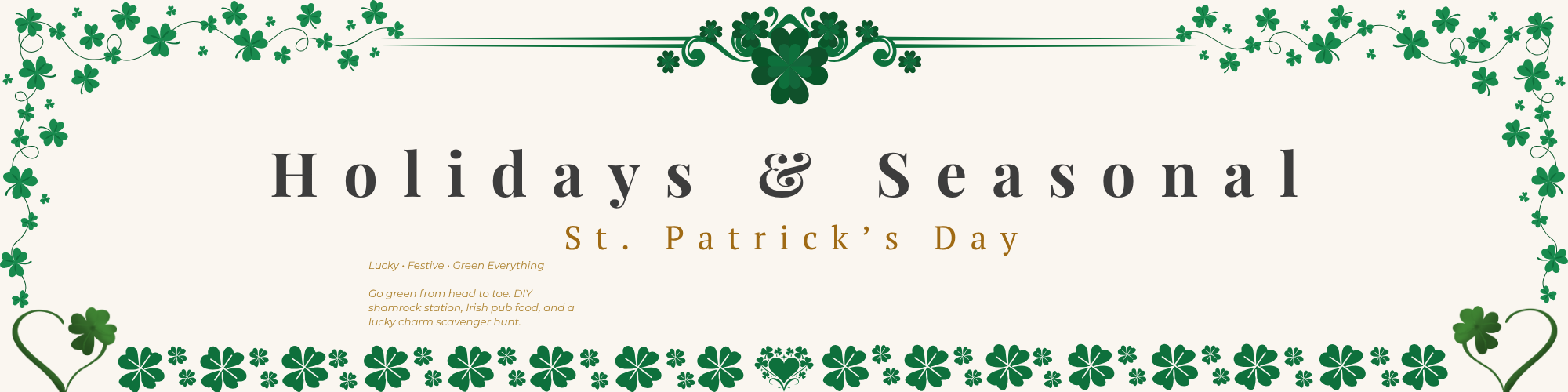 Holidays & Seasonal — St. Patrick's Day Party