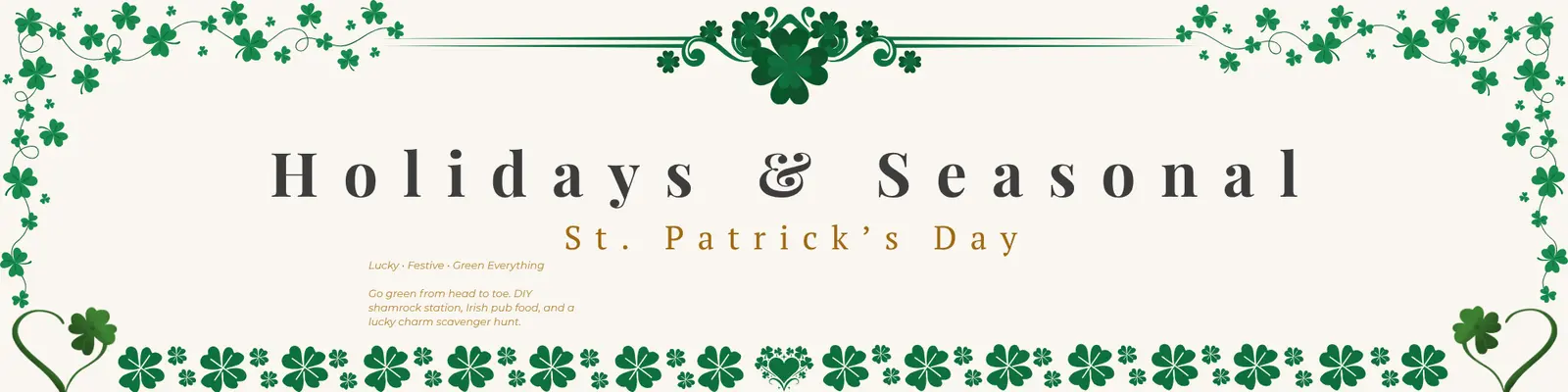 Holidays & Seasonal — St. Patrick's Day Party