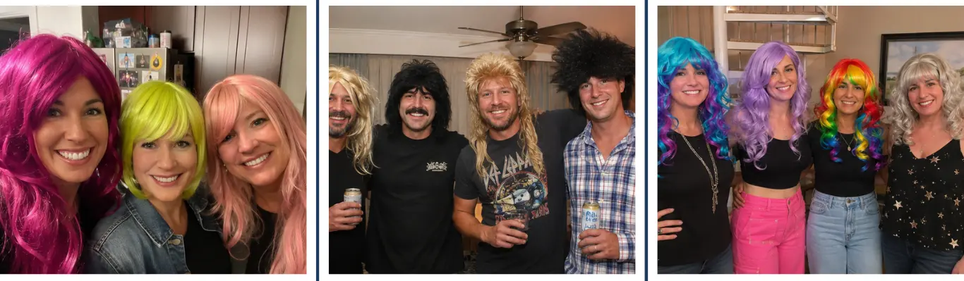 Fun Wig Party — colorful wig party gallery collage